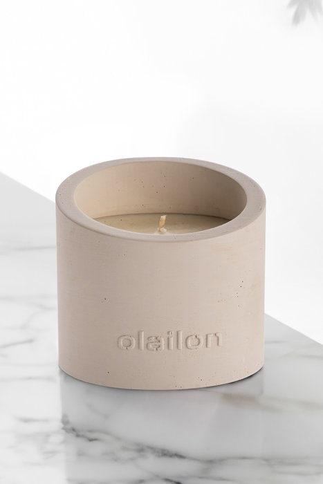 Aberto Design Vela Hormigón Ámbar Beige 8.5x8 cm